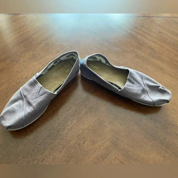 Tom’s Brown Slip On Cotton Casual Rounded Toe Shoes Women’s Size 7 EUC - Picture 4 of 7